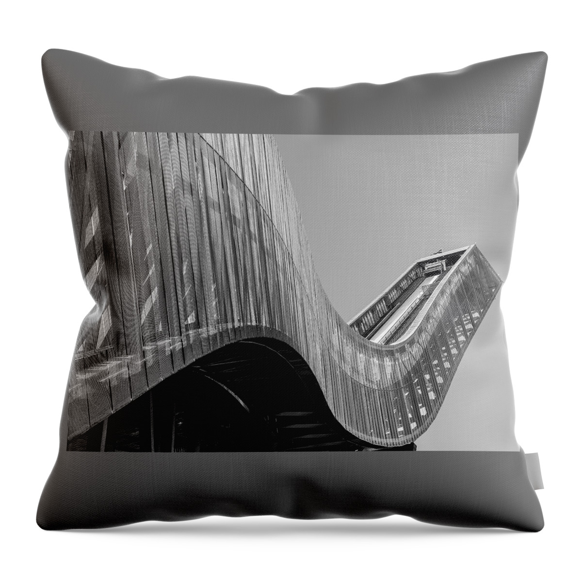 Norwary Throw Pillow featuring the photograph Holmenkollbakken Ski Jump Norway by Phil Cardamone