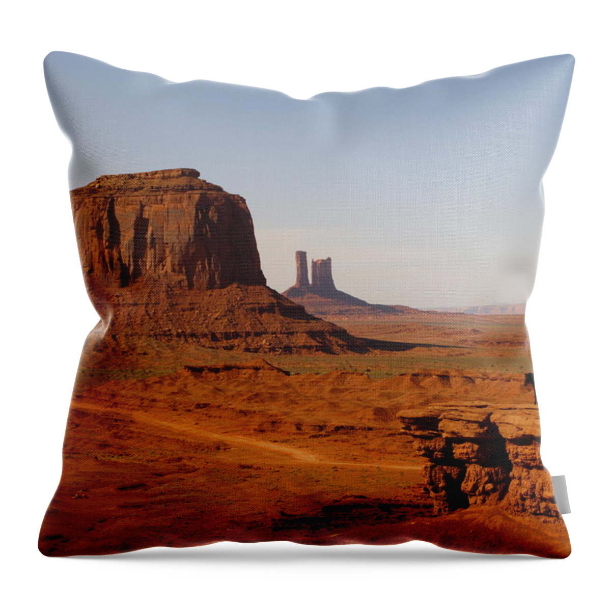 Horse Throw Pillow featuring the photograph Horse Monument Valley Utah Butte Red by Sassy1902