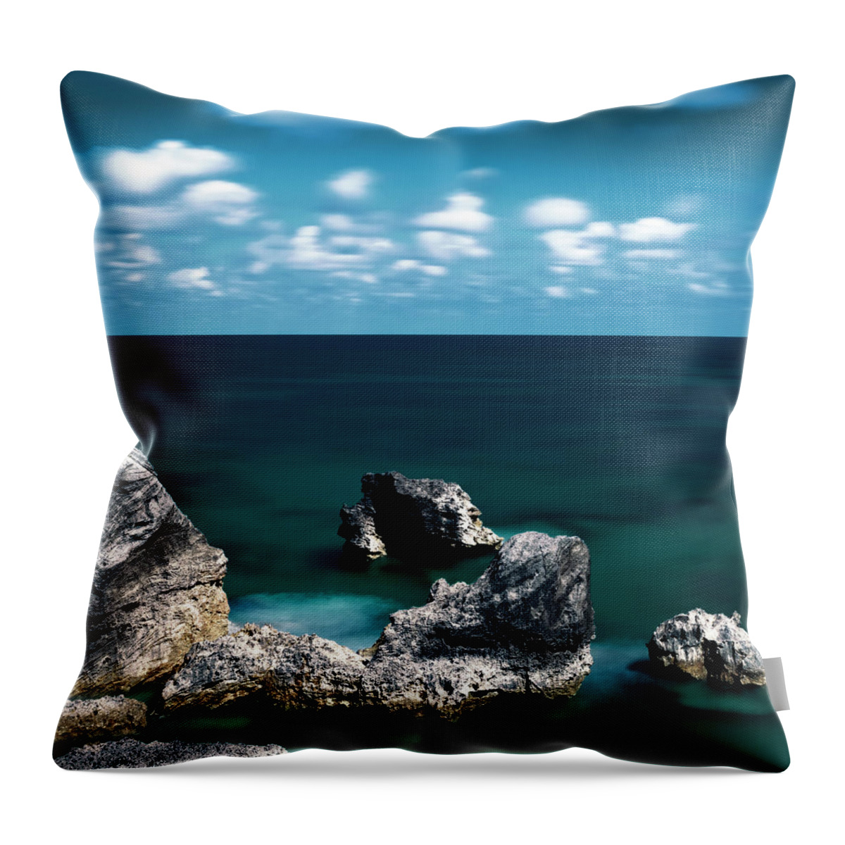Tranquility Throw Pillow featuring the photograph Horseshoe Bay by Photo By Edward Kreis, Dk.i Imaging
