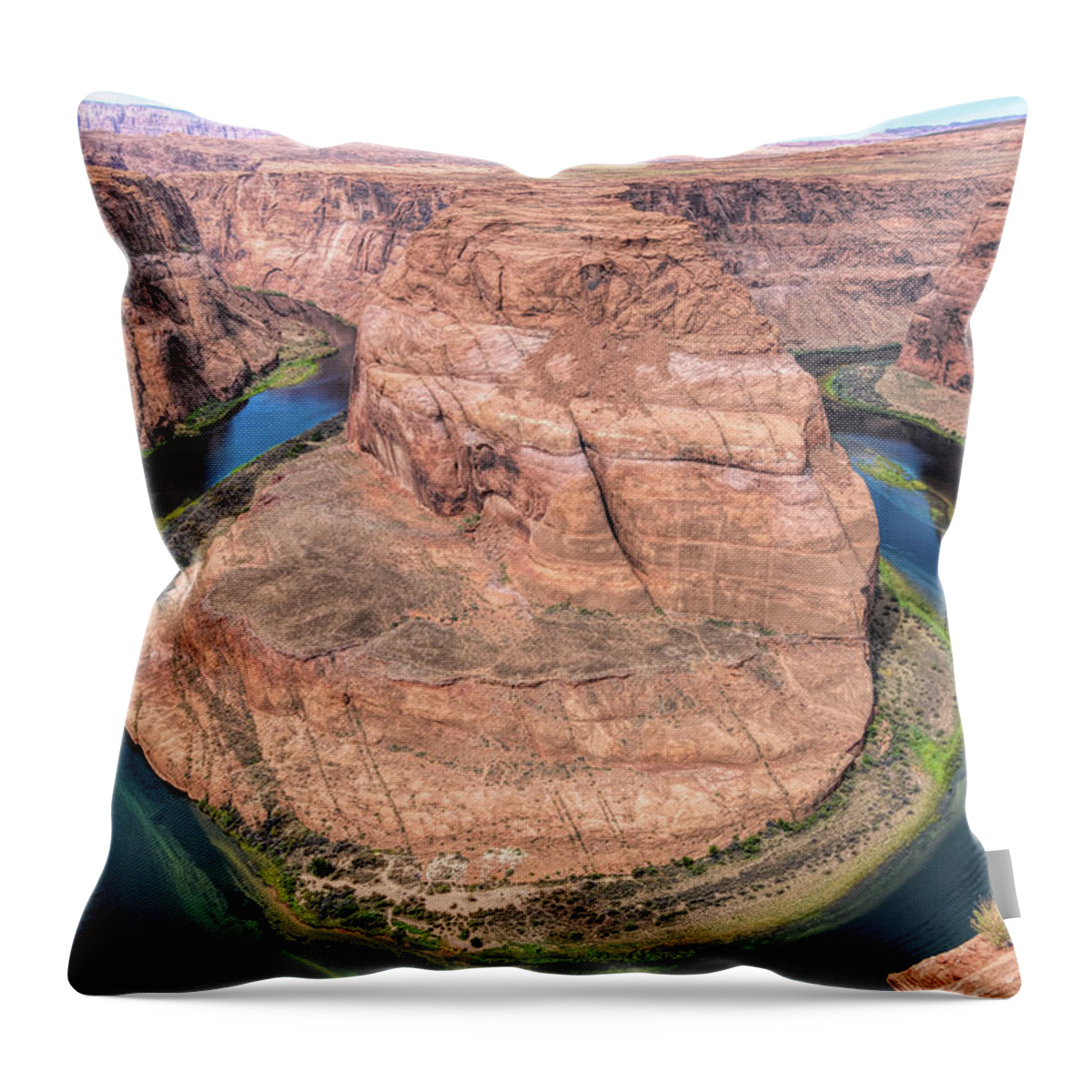 Arizona Throw Pillow featuring the photograph Horseshoe Bend - Arizona - No2 by Debra Martz