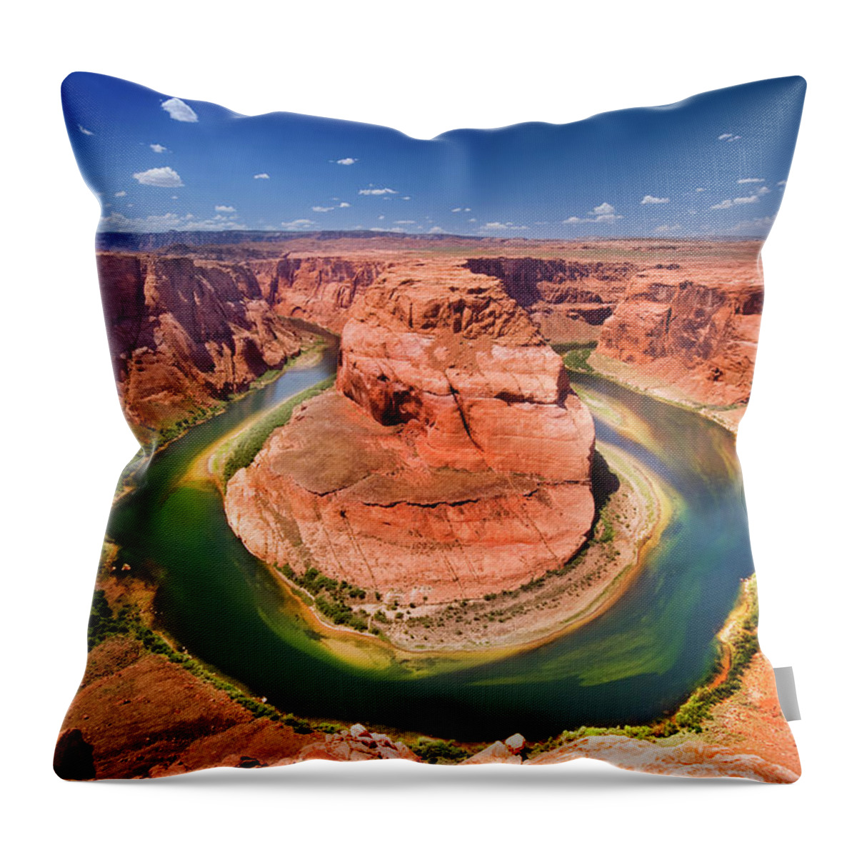 Scenics Throw Pillow featuring the photograph Horseshoe Bend by Beausnyder