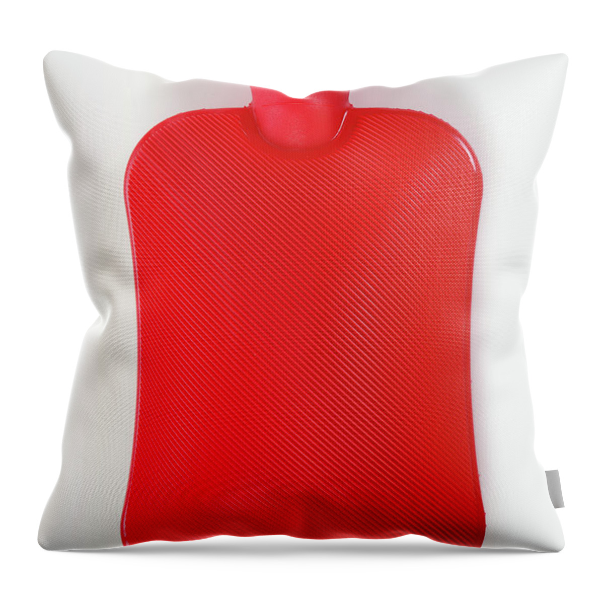 White Background Throw Pillow featuring the photograph Hot Water Bottle by Rolfbodmer