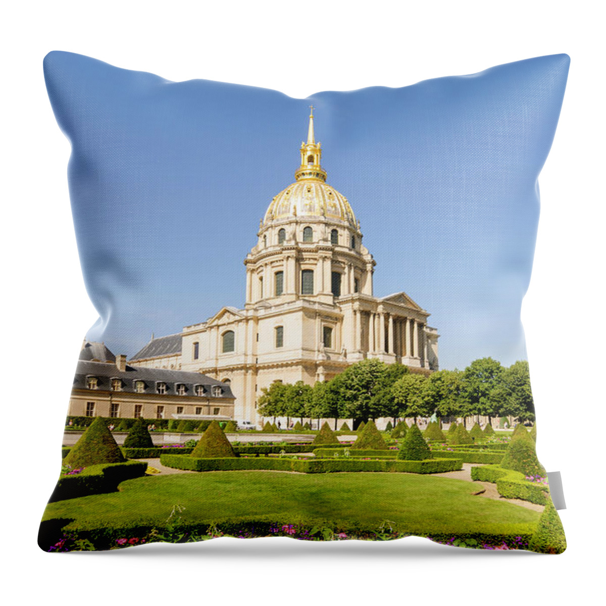 Topiary Throw Pillow featuring the photograph Hotel Des Invalides, Paris, France by John Harper