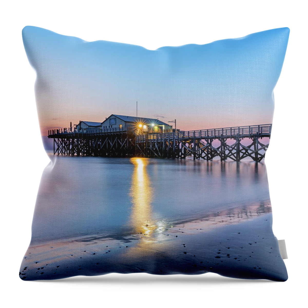 Estock Throw Pillow featuring the digital art House On Stilts by Christian Back