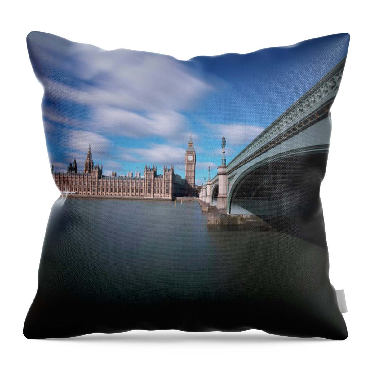 Tranquility Throw Pillow featuring the photograph Houses Of Parliament by Gavin Parsons