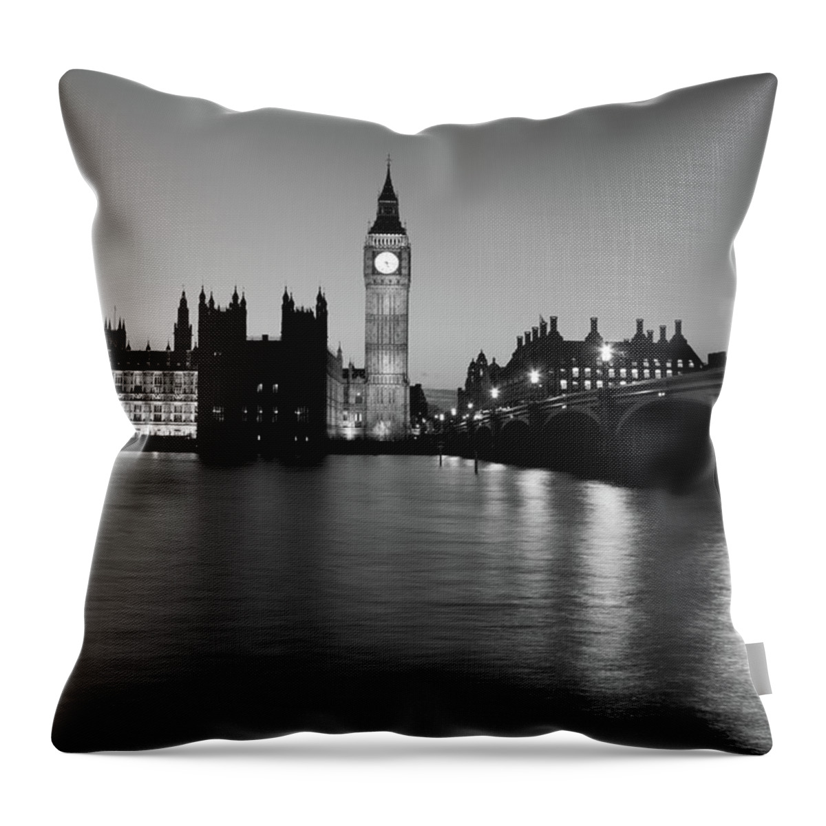 Gothic Style Throw Pillow featuring the photograph Houses Of Parliament In London, England by Davidcallan