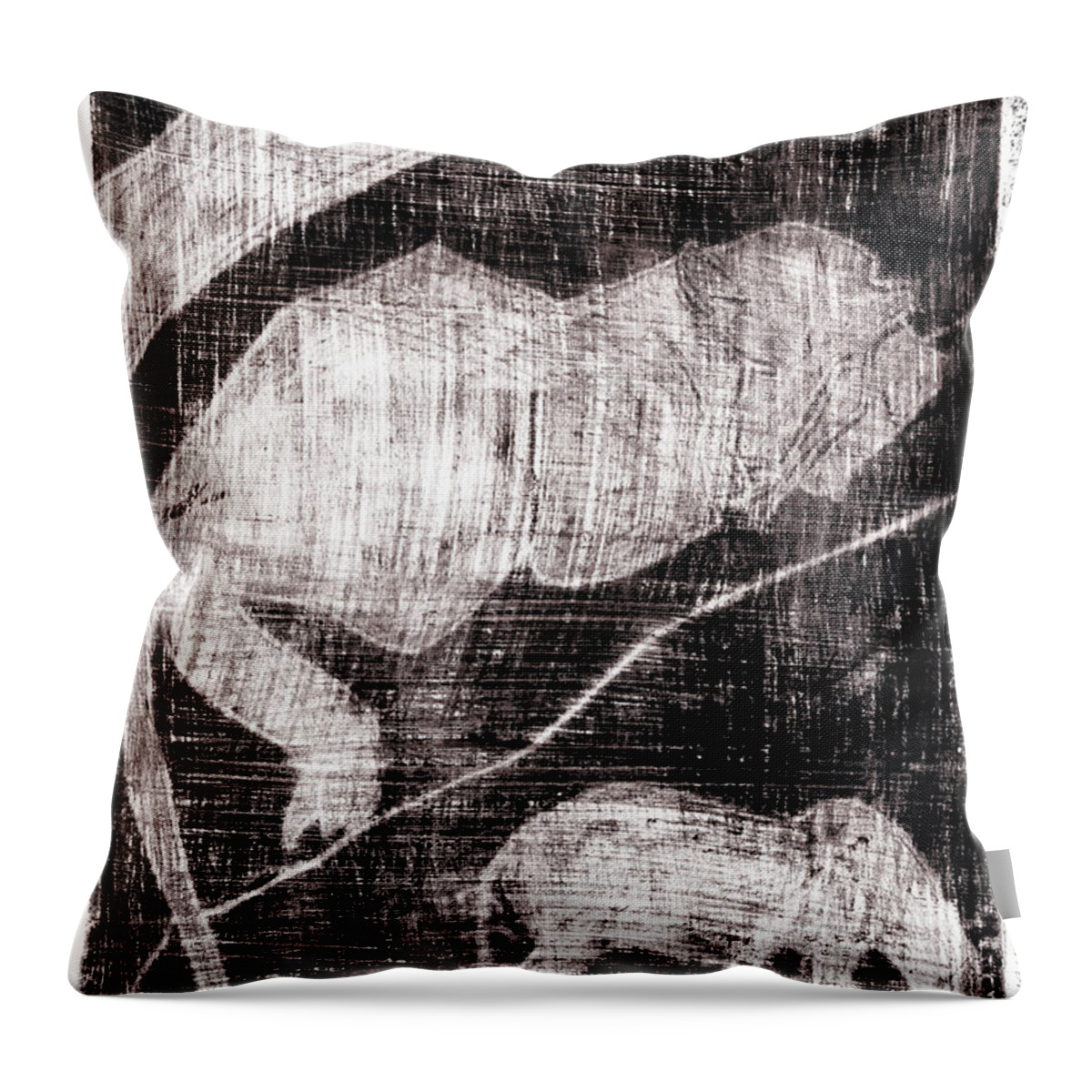 Black Throw Pillow featuring the painting How the leopard got his spots black oil painting OTD13 by Edgeworth Johnstone