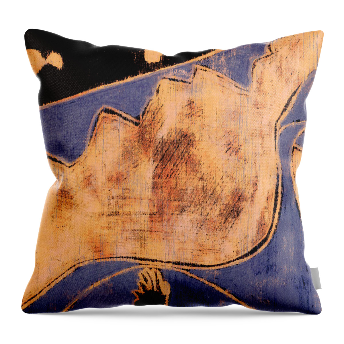 Whale Throw Pillow featuring the digital art How the Whale Got His Throat 462 by Edgeworth Johnstone