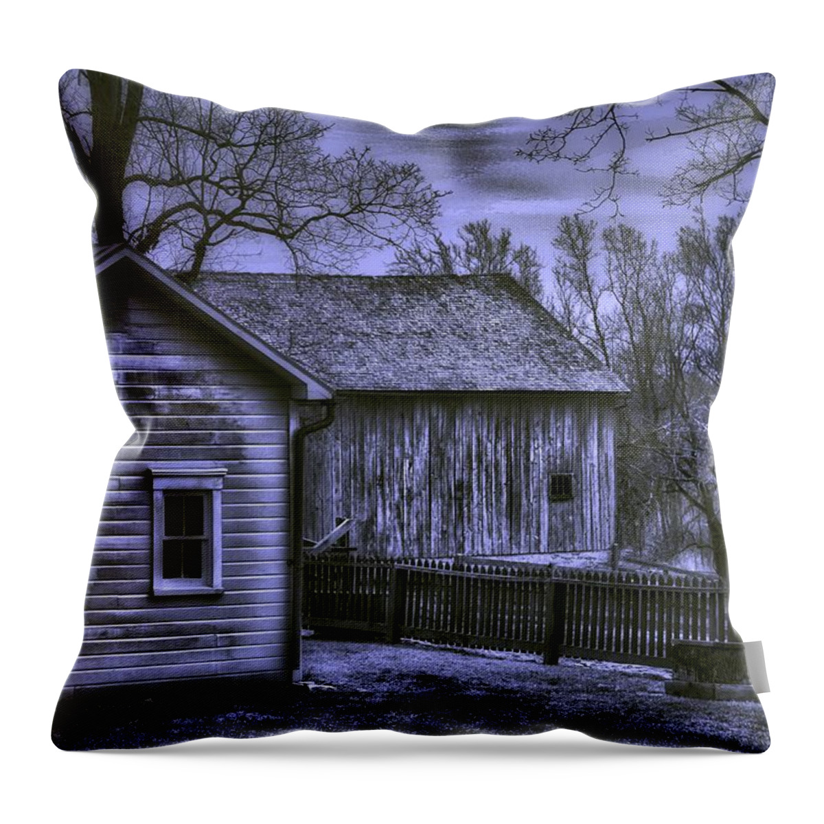  Throw Pillow featuring the photograph Humble Homestead by Jack Wilson