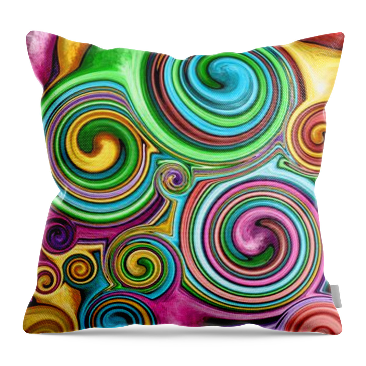 Hurricane Throw Pillow featuring the painting Hurricane Part 3 Triptych by Patricia Piotrak