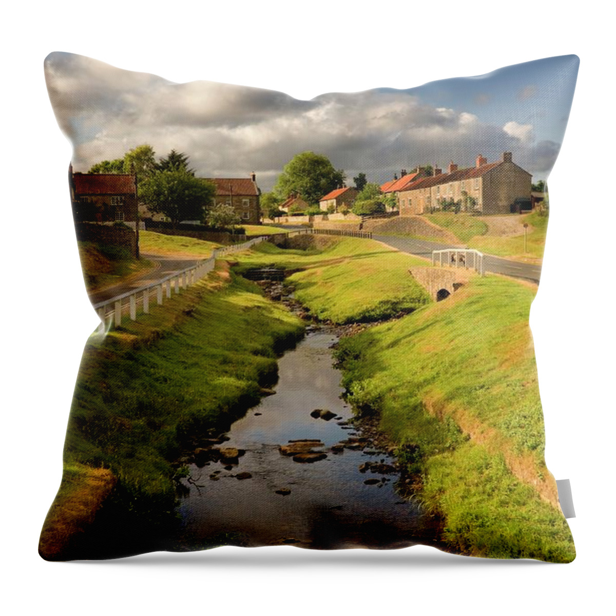 Scenics Throw Pillow featuring the photograph Hutton Le Hole, North Yorkshire, England by Design Pics/john Short