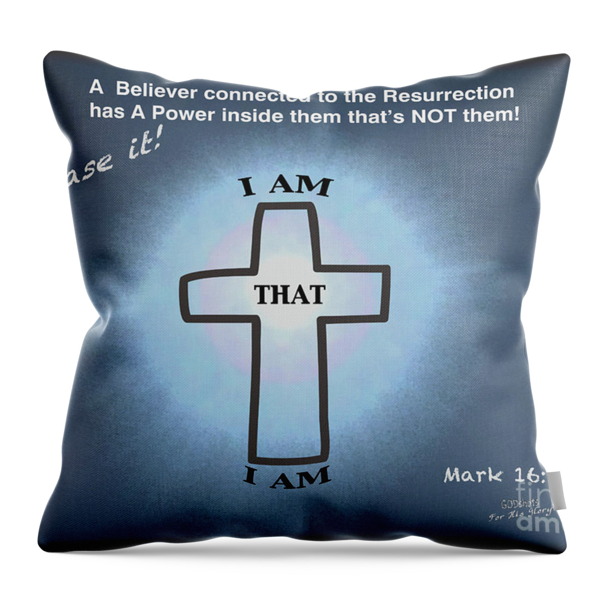  Throw Pillow featuring the mixed media I Am by Lori Tondini