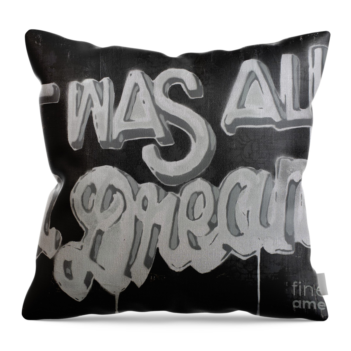 And If You Don't Know Throw Pillow featuring the mixed media And if you don't know, now you know - black version by SORROW Gallery