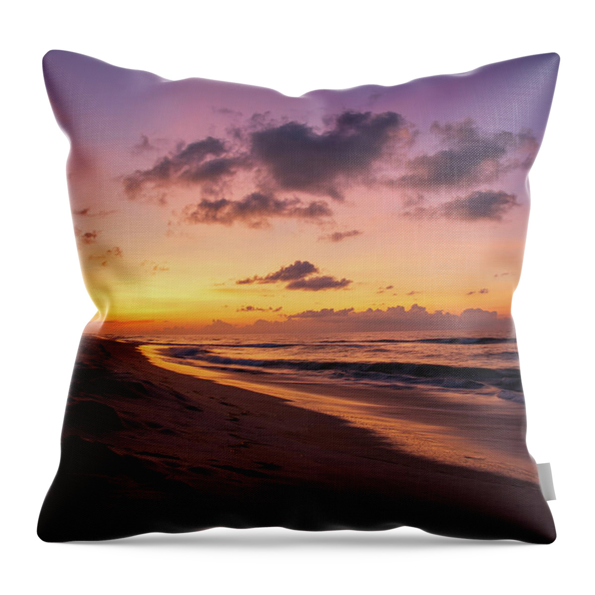 Ocracoke Throw Pillow featuring the photograph I Love Ocracoke by Liz Albro