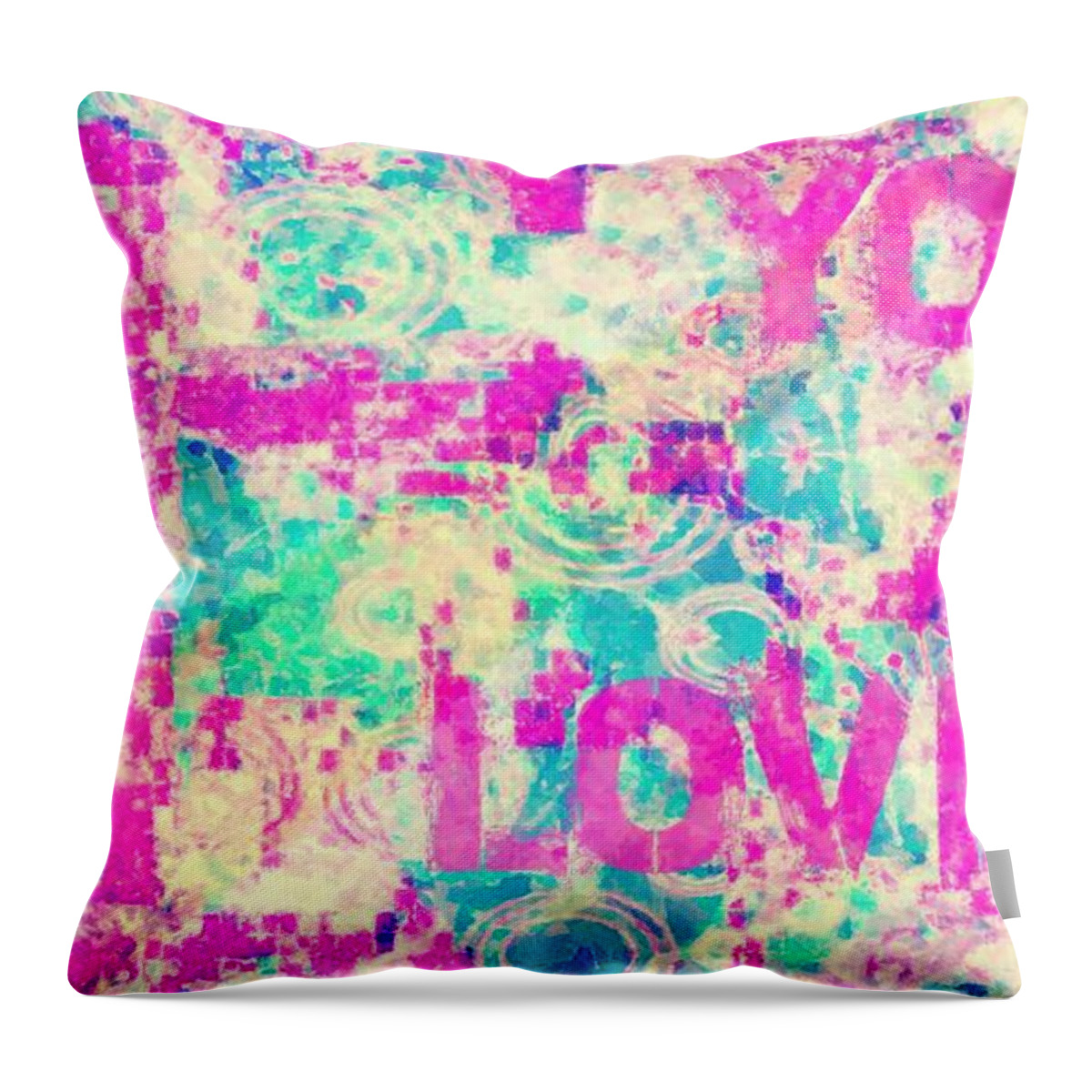 Jesus Throw Pillow featuring the digital art I love you JESUS by Payet Emmanuel