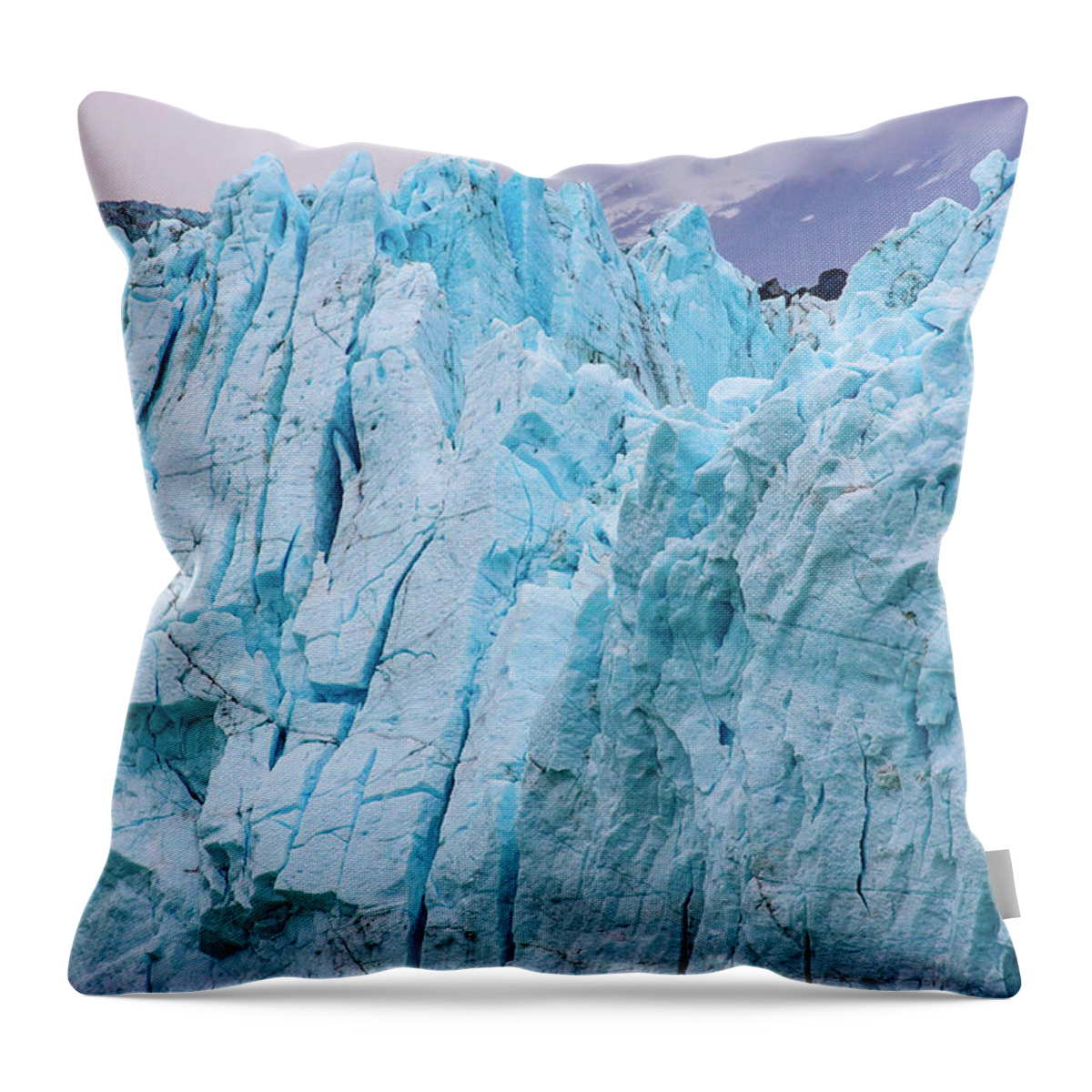 Alaska Throw Pillow featuring the photograph Ice Blue by Anthony Jones