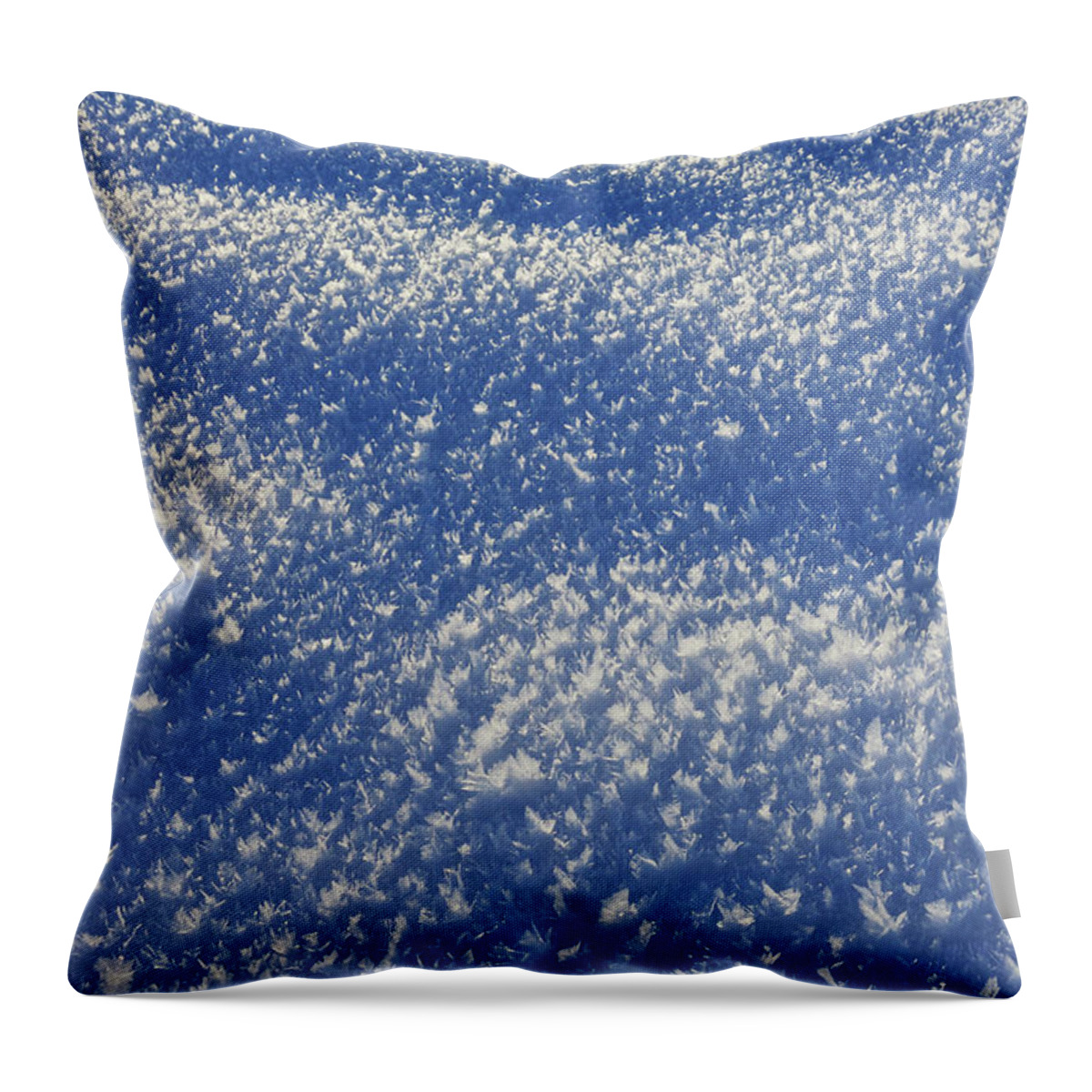 Snow Throw Pillow featuring the photograph Ice Crystals On The Surface Of Snow by Martin Ruegner