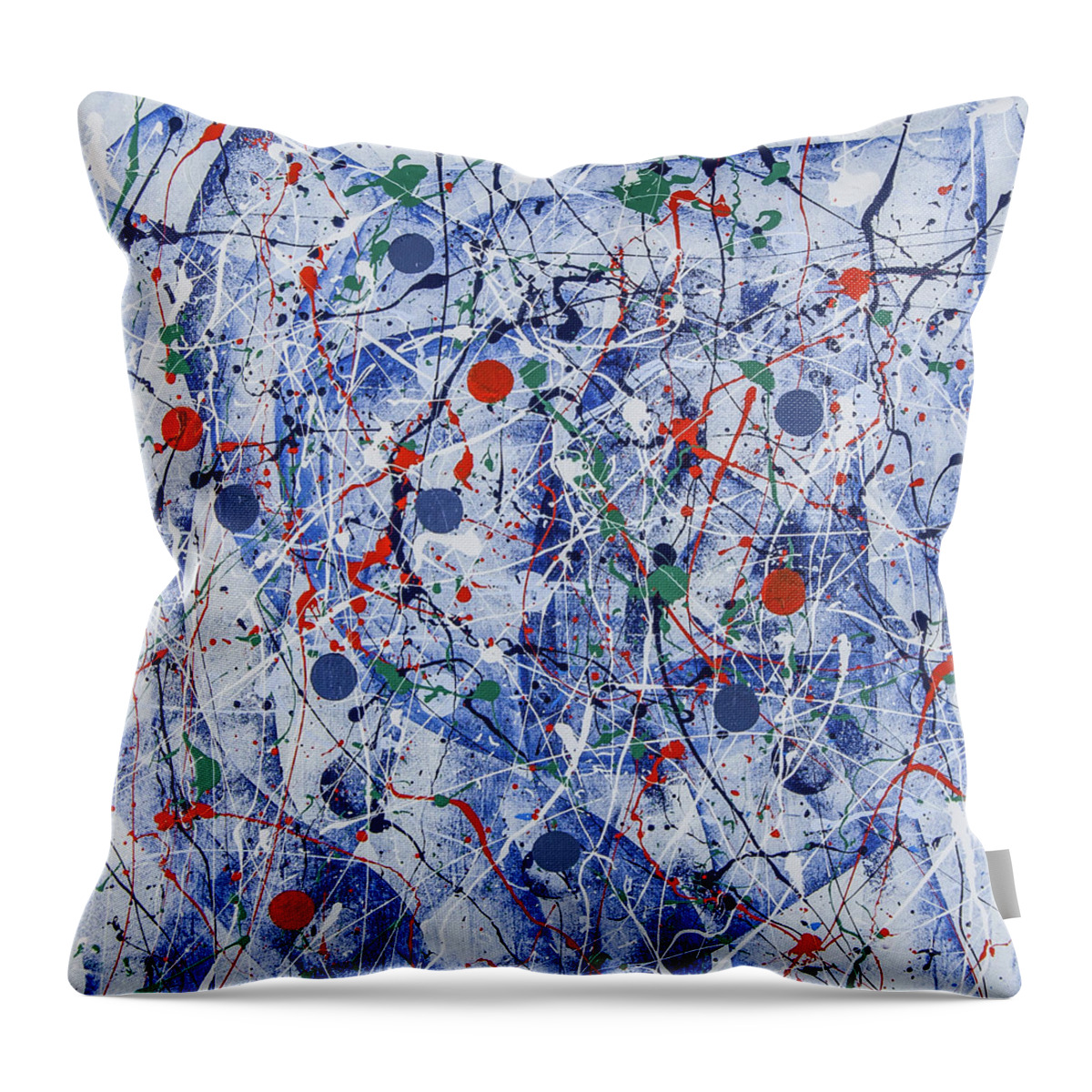 Abstract Throw Pillow featuring the painting Icy Universe by Maxim Komissarchik