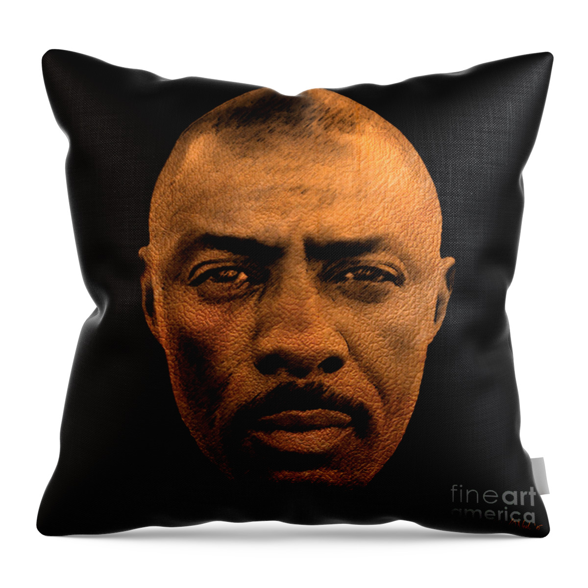 Faces Throw Pillow featuring the digital art Idris Elba by Walter Neal