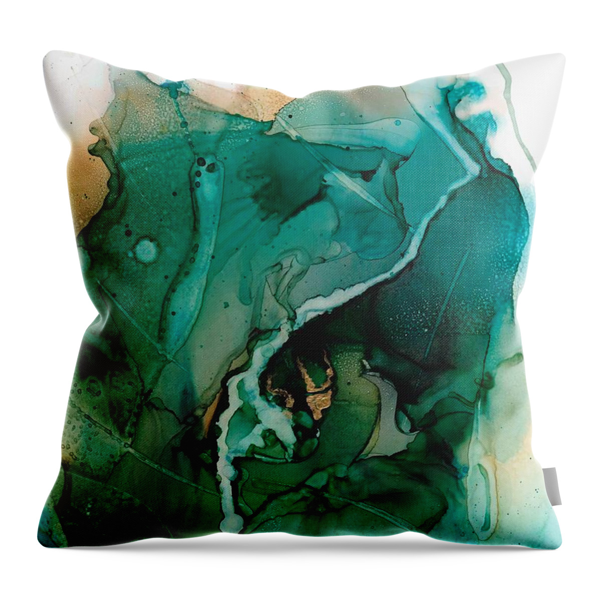 Abstract Throw Pillow featuring the painting If You Have to Ask by Christy Sawyer