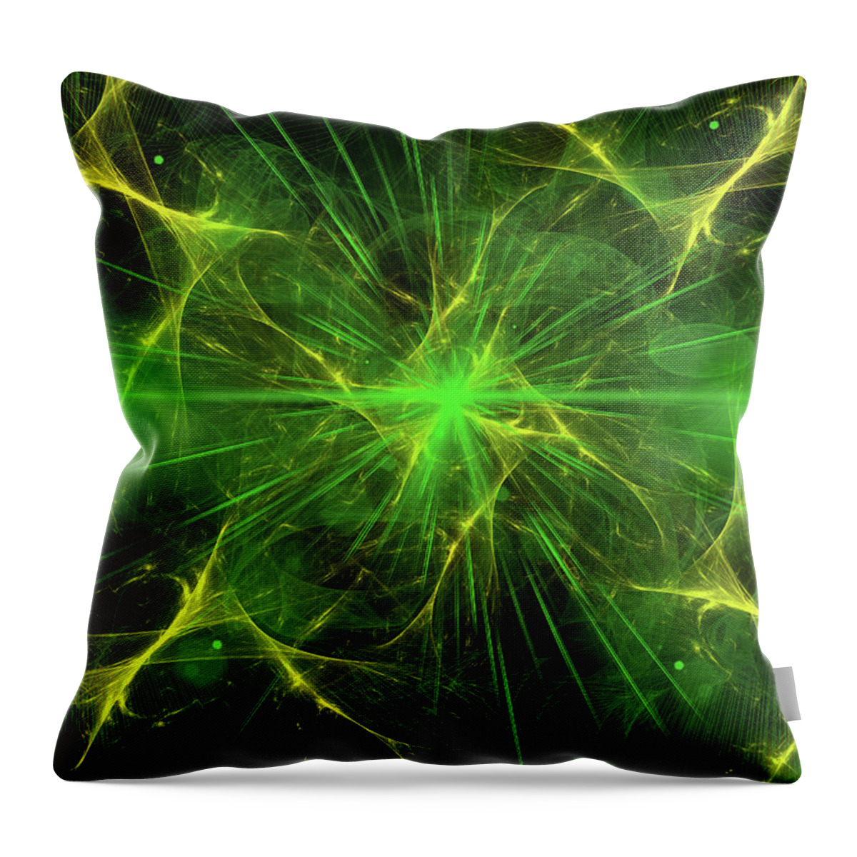 Image Throw Pillow featuring the digital art Image Design Green Fantasy by Sandra J's