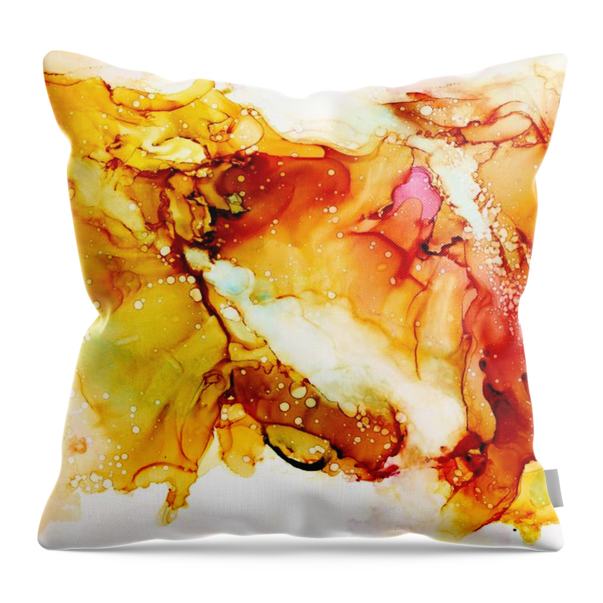 Abstract Throw Pillow featuring the painting Imagine by Christy Sawyer