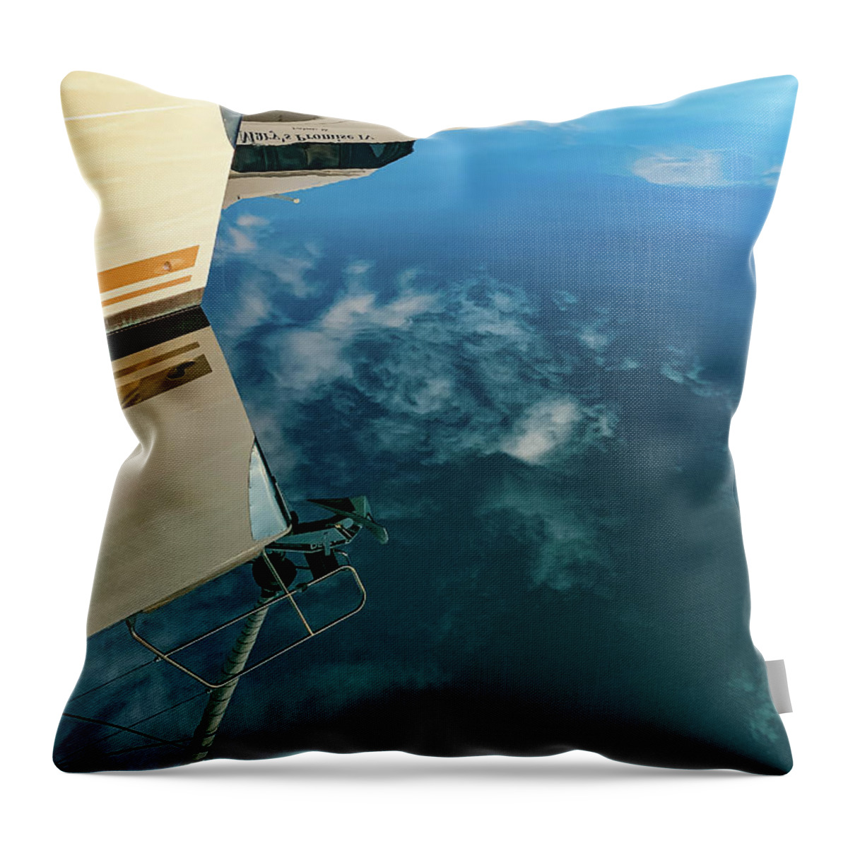 Marina Throw Pillow featuring the photograph Impression Reflection by Tim Dussault
