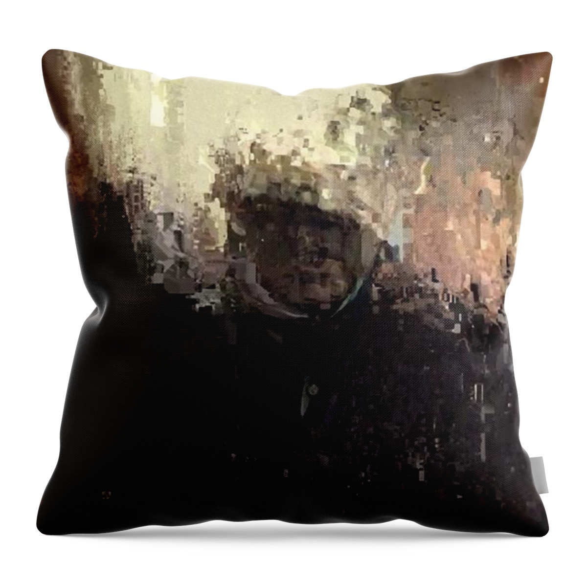 Assembly Throw Pillow featuring the painting In Becaming by Archangelus Gallery