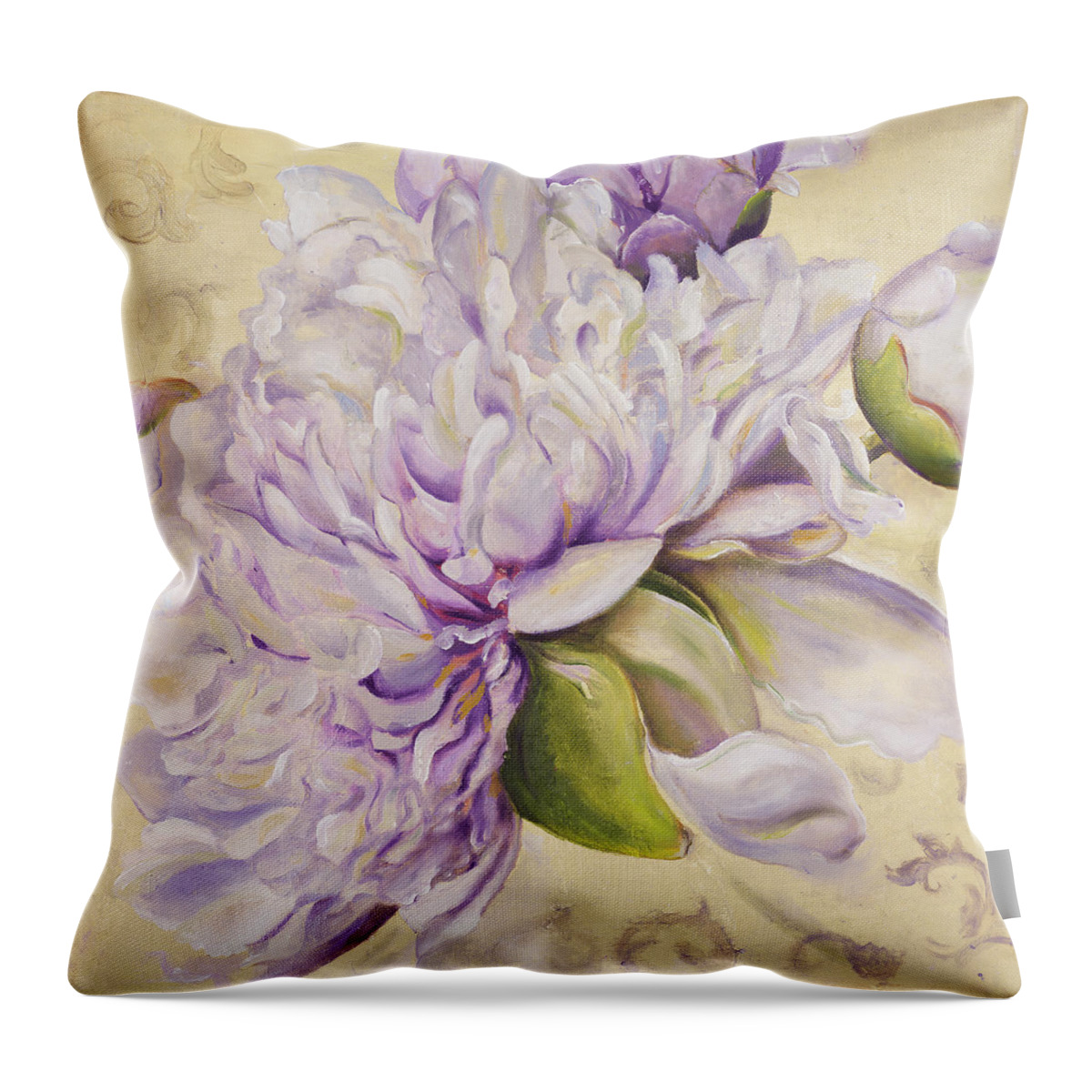 Hydrangeas Throw Pillow featuring the painting In Bloom I by Patricia Pinto