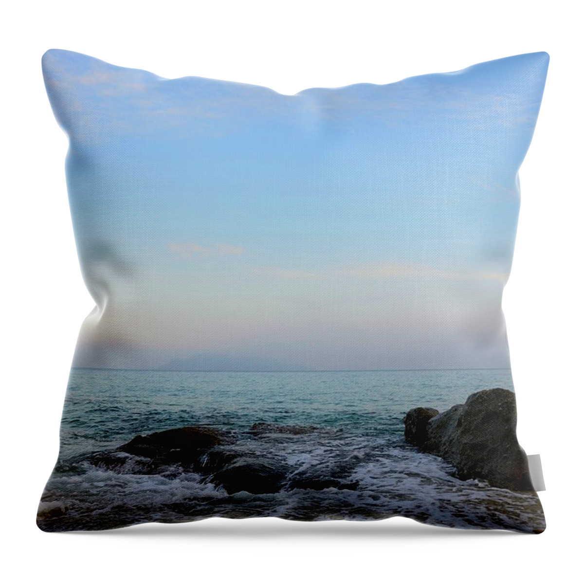 Tranquility Throw Pillow featuring the photograph Inakahama Beach At Sunrise by Electravk
