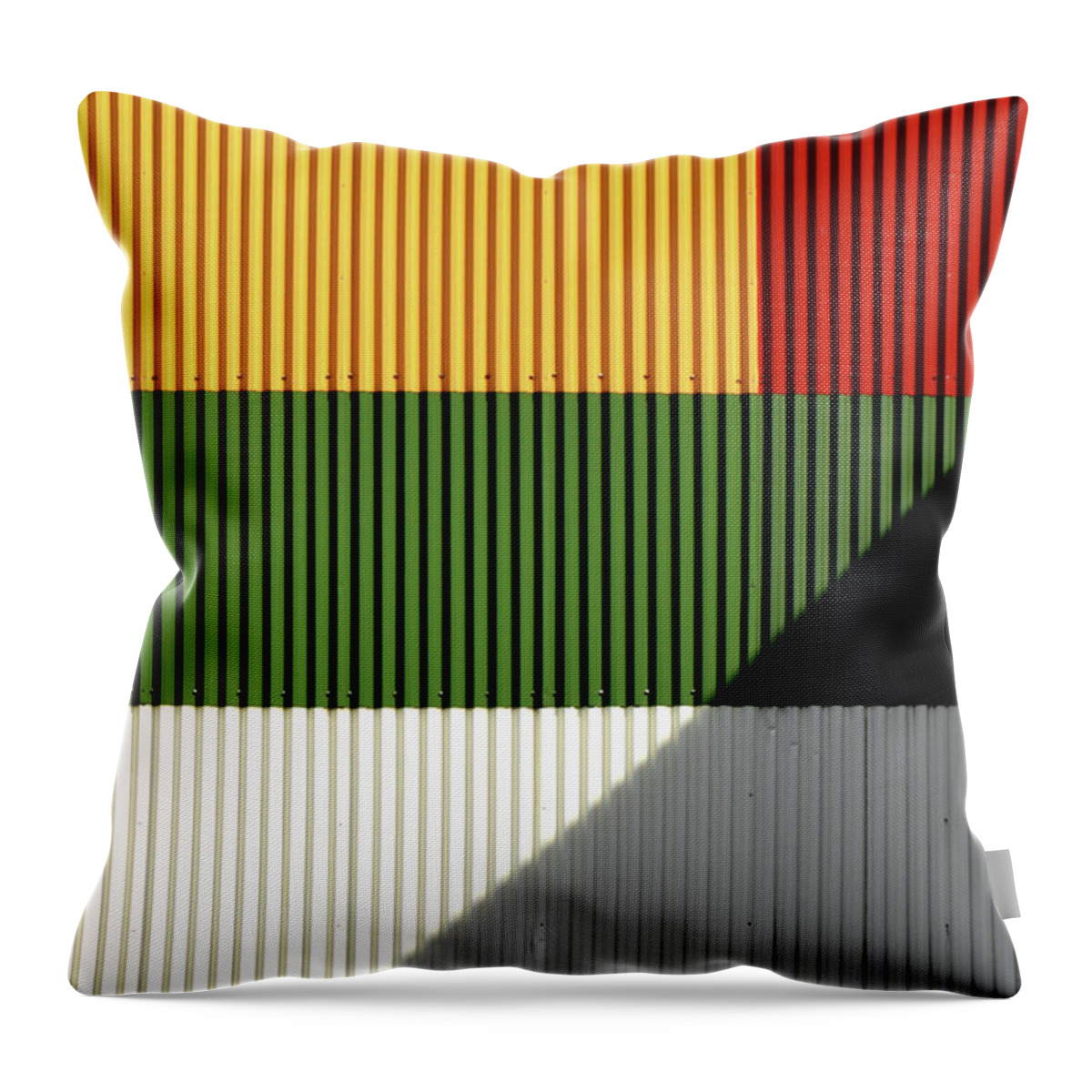 Urban Throw Pillow featuring the photograph Industrial Flag by Stuart Allen