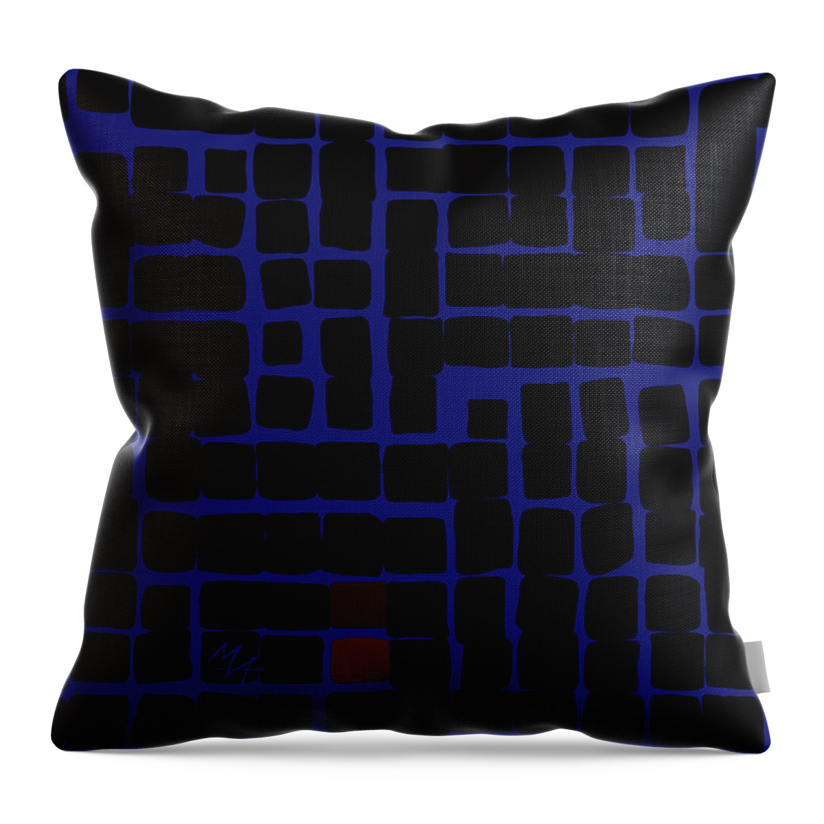 Industrial Night Throw Pillow featuring the digital art Industrial Night by Attila Meszlenyi
