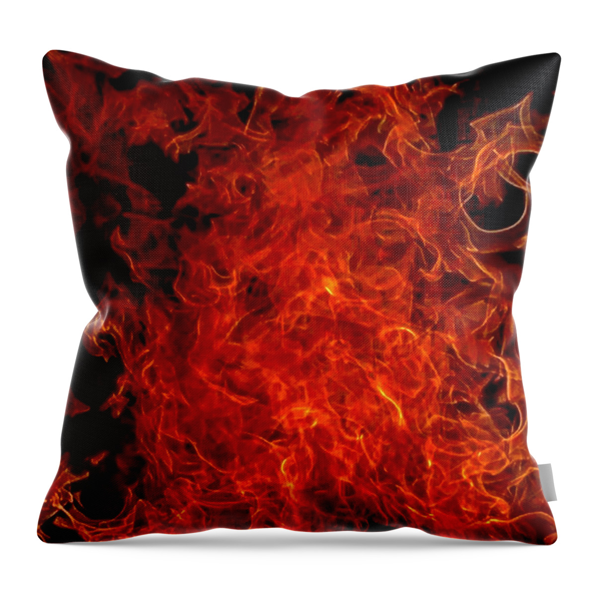 Fire Throw Pillow featuring the photograph Inferno by Michael Oceanofwisdom Bidwell