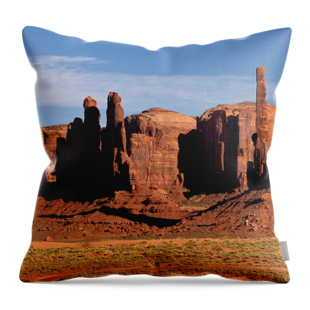 Toughness Throw Pillow featuring the photograph Inner Canyon Landscape, Totem Pole by John Elk