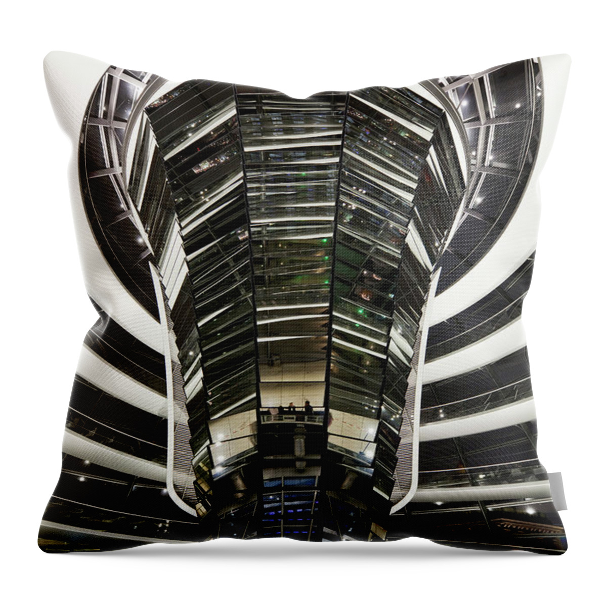 Norman Foster Throw Pillow featuring the photograph Inside The Reichstadt, Berlin, Germany by David Clapp