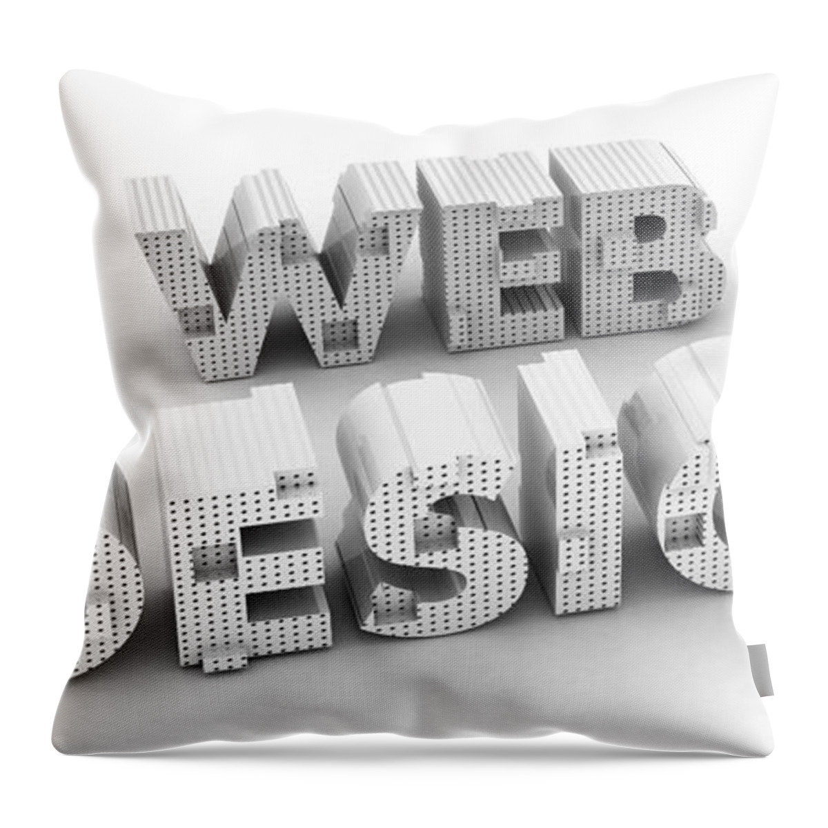 Internet Throw Pillow featuring the digital art Internet - Web Design by Stefano Senise
