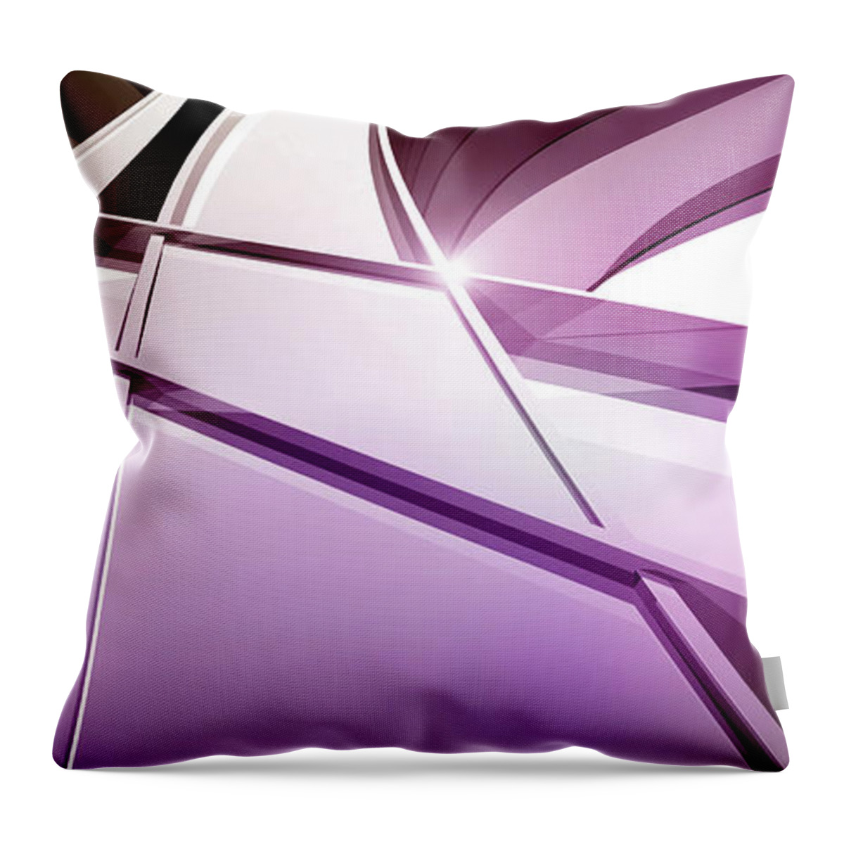 Curve Throw Pillow featuring the digital art Intersecting Three-dimensional Lines In by Ralf Hiemisch