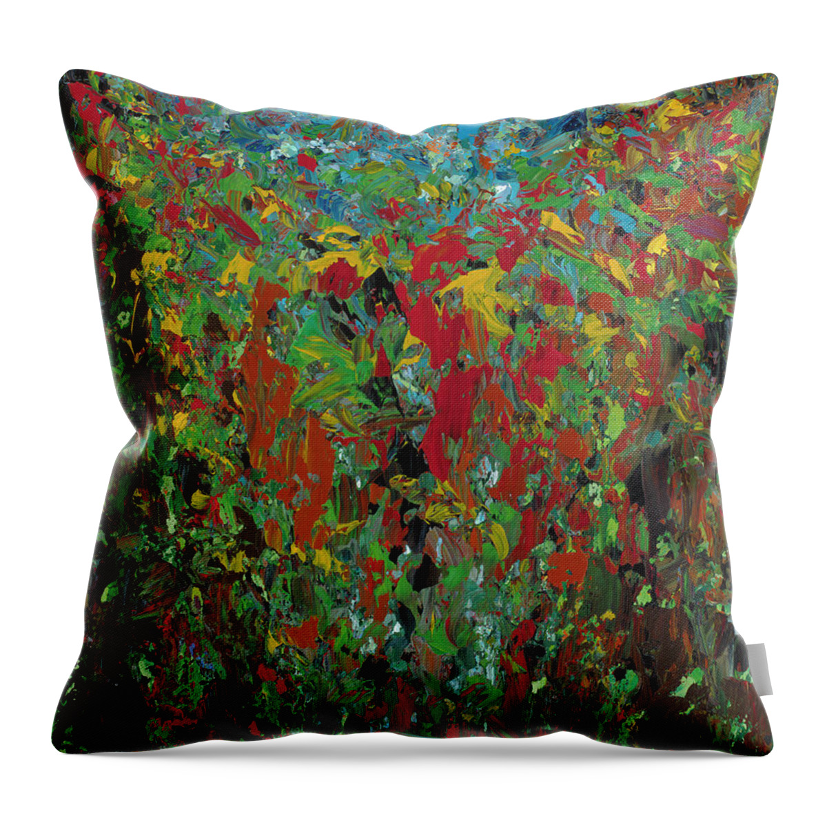 Landscape Throw Pillow featuring the painting Into the Blue by Darin Jones