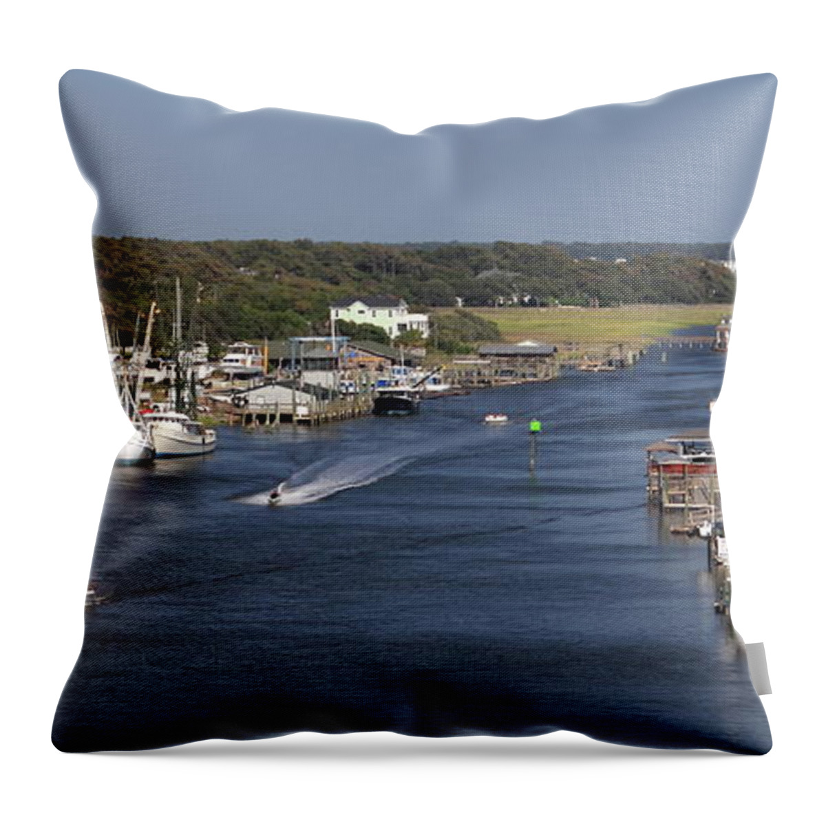 Intracoastal Waterway Throw Pillow featuring the photograph Intracoastal Waterway by Dave Guy