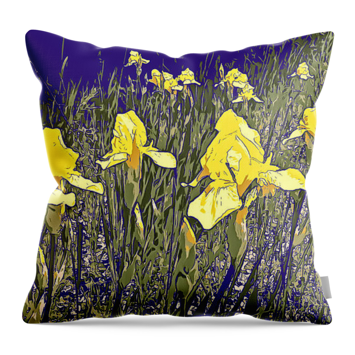 Iris Throw Pillow featuring the photograph Irises by Robert Bissett