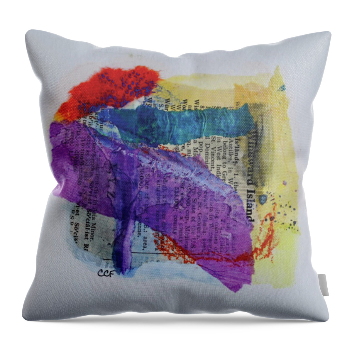 Mixed Media Throw Pillow featuring the mixed media Chapter 4 by Christine Chin-Fook