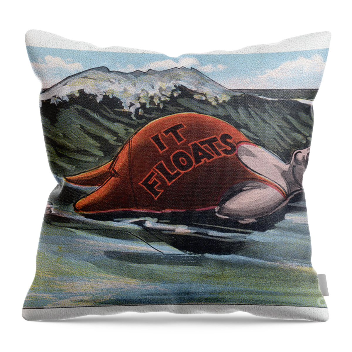 It Throw Pillow featuring the photograph It Floats - man by Mark Miller