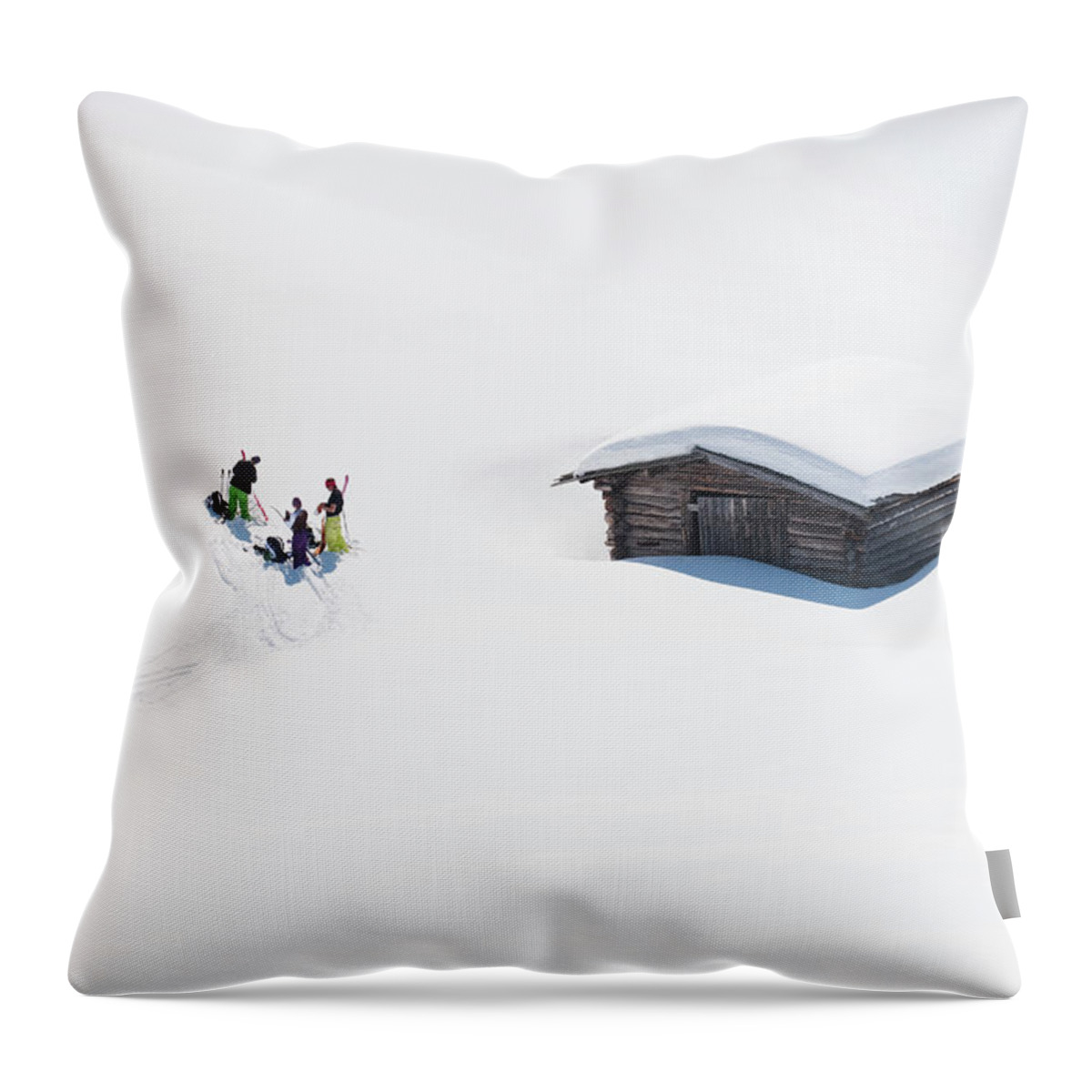 Skiing Throw Pillow featuring the photograph Italy, Trentino-alto Adige, Alto Adige by Westend61