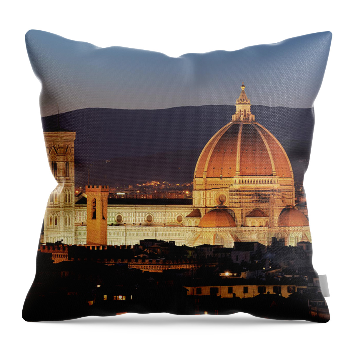 Unesco Throw Pillow featuring the photograph Italy, Tuscany, Florence, Palazzo by Westend61