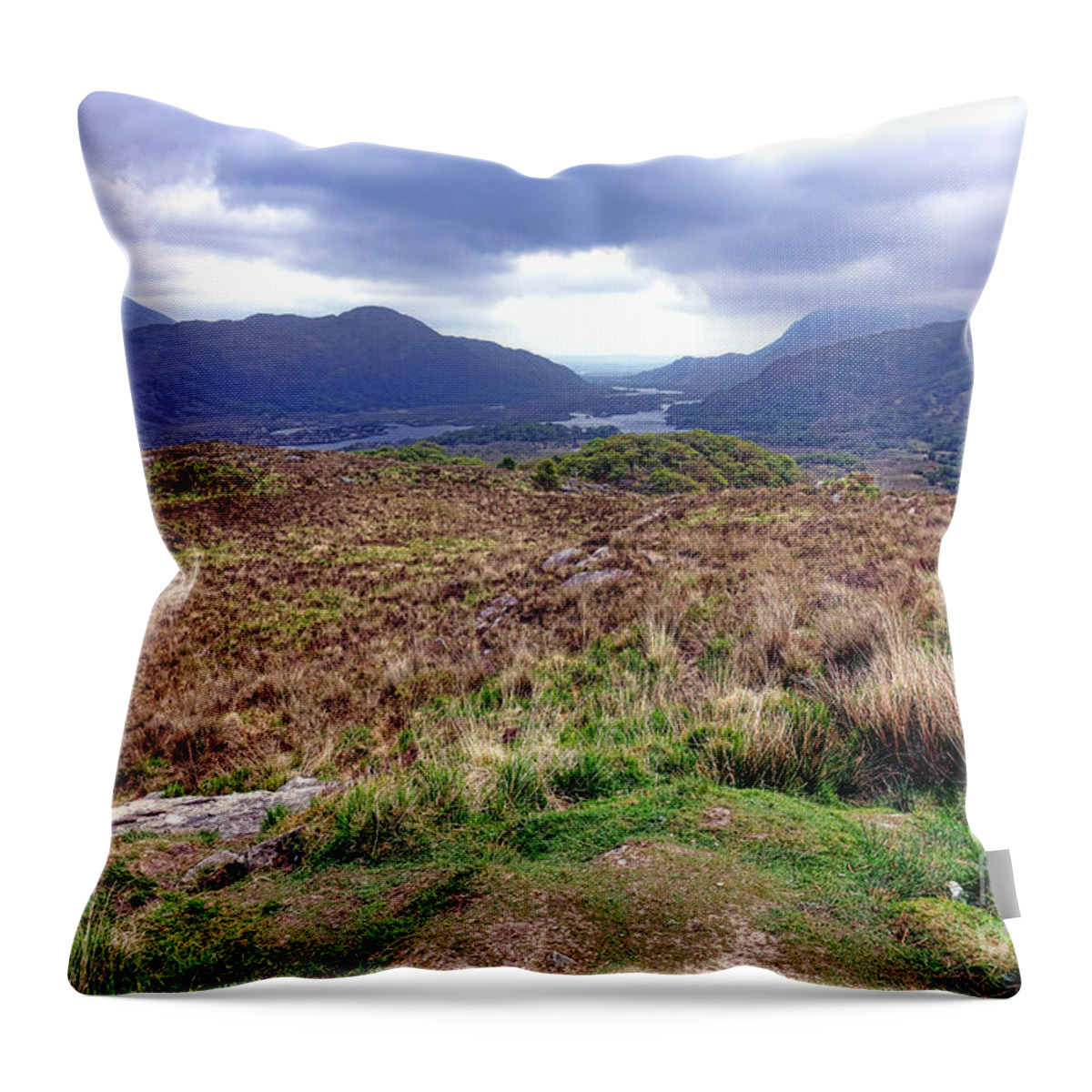 Iveragh Throw Pillow featuring the photograph Iveragh Peninsula Landscape by Olivier Le Queinec