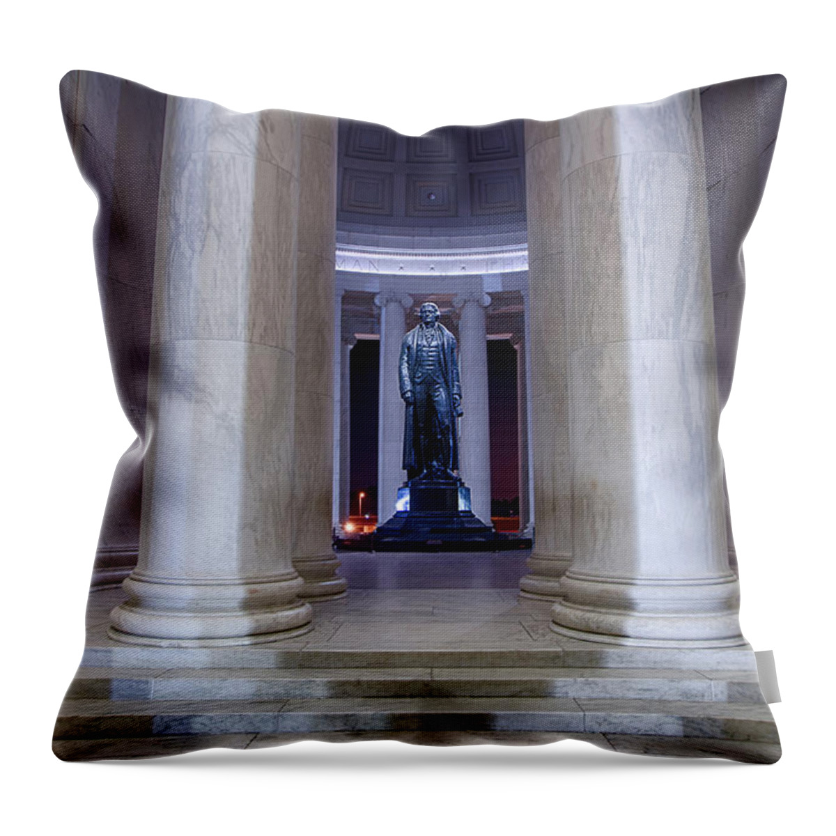 Thomas Throw Pillow featuring the photograph Jefferson's Columns by American Landscapes