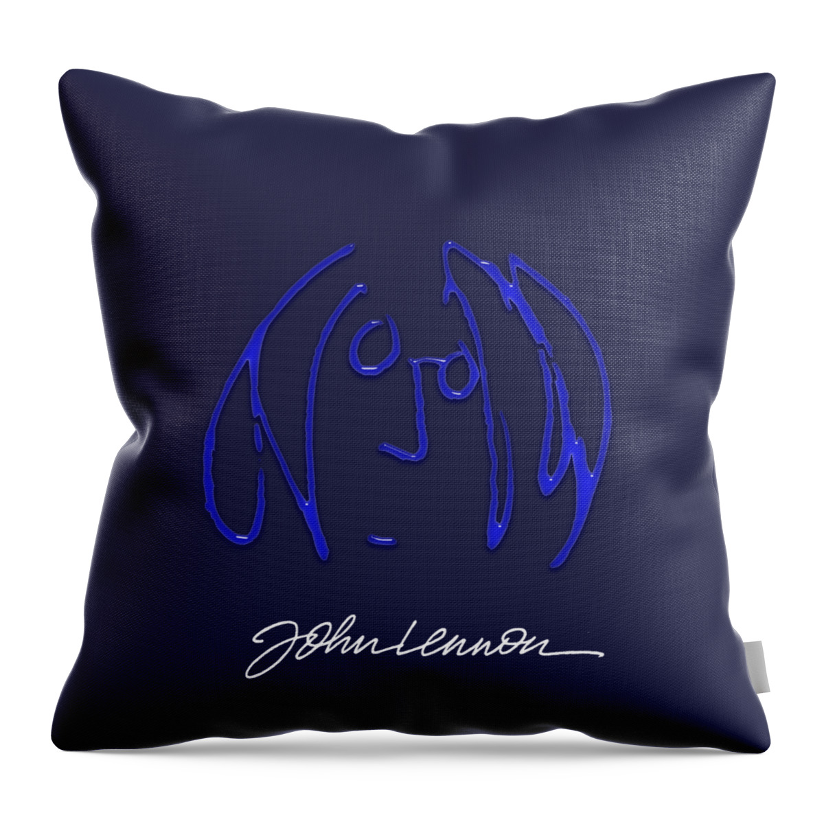 John Lennon Throw Pillow featuring the photograph John Lennon Give Peace A Chance by Marvin Blaine
