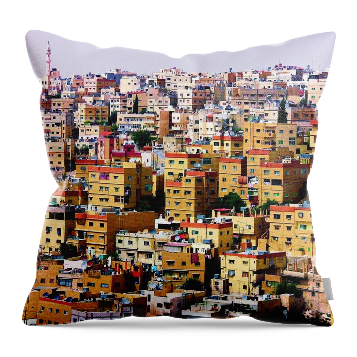 Tranquility Throw Pillow featuring the photograph Jordanien by Rolf Bach