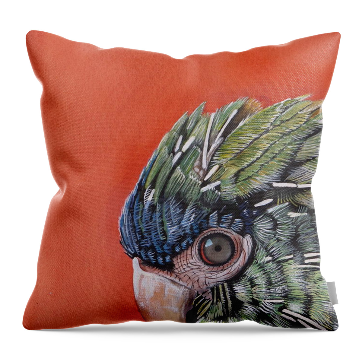 Orange Throw Pillow featuring the painting Jose Watercolor by Kimberly Walker
