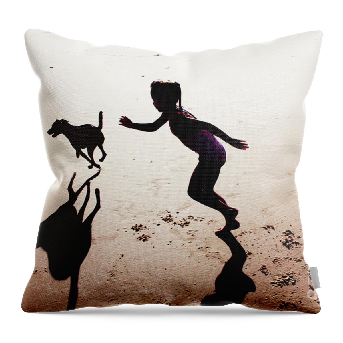 Dog Throw Pillow featuring the photograph Joy And Hapiness by Joao Franz